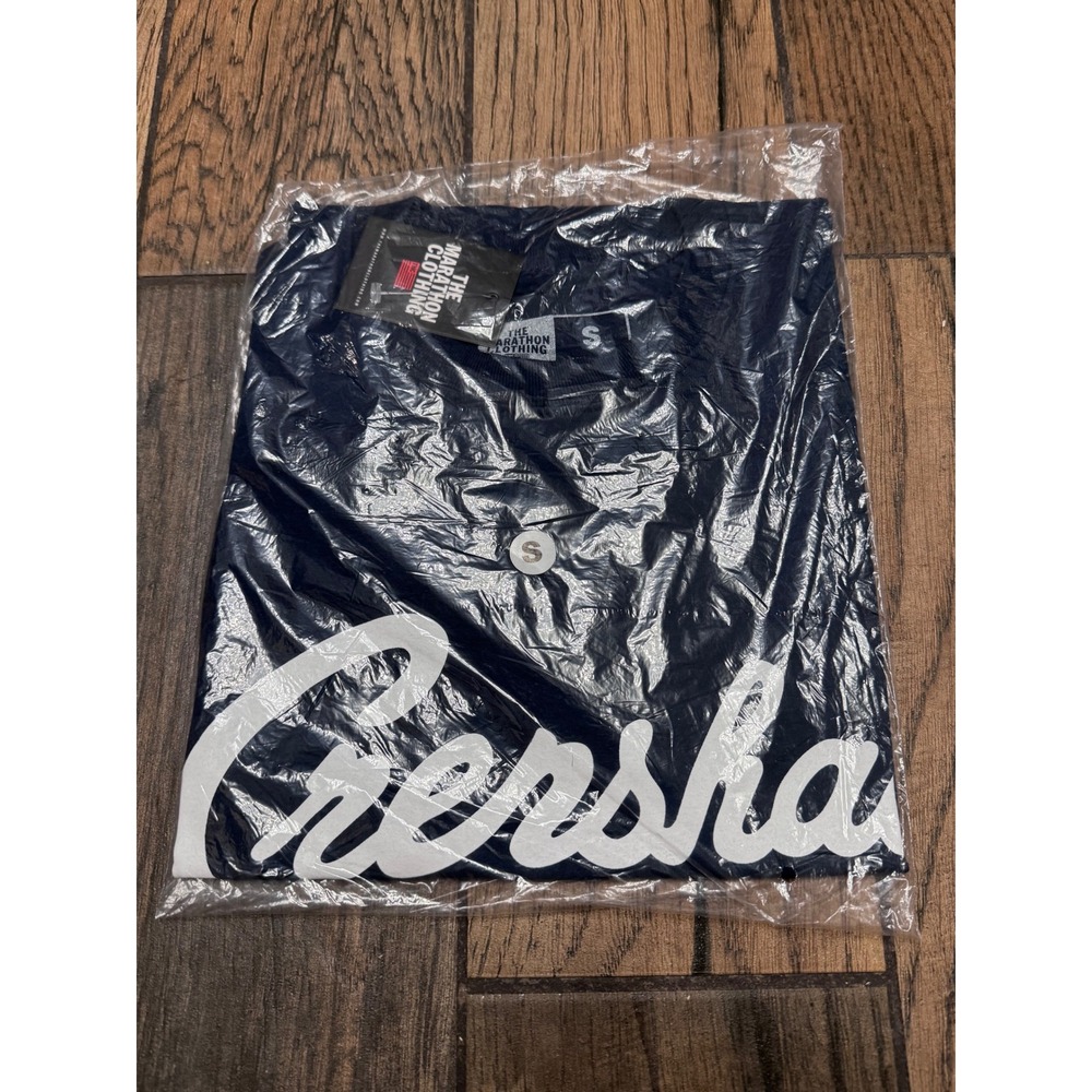 The Marathon Clothing Crenshaw T-Shirt Navy Blue White Logo Mens Small NWT